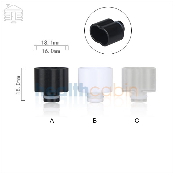 Delrin Curve 8 Style Wide Bore 510 Drip Tip